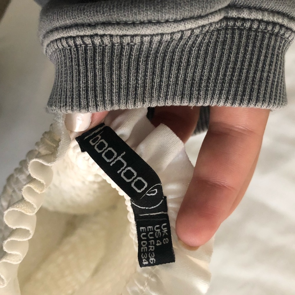 White Ruffled Tube Top - Picture 2 of 2